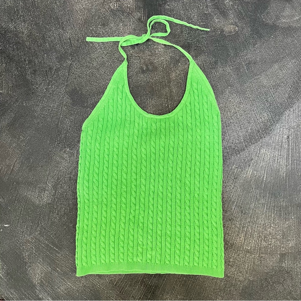 Cable Knit Halter Top